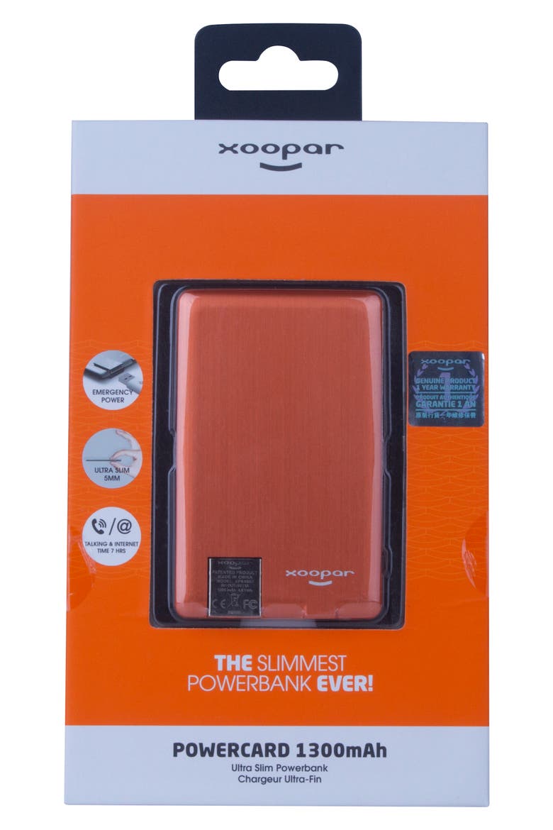 PowerCard Ultra Slim Universal Phone Power Bank, Alternate, color, ORANGE