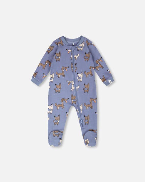 Organic Cotton One-Piece Dog Print Pyjama (Baby)