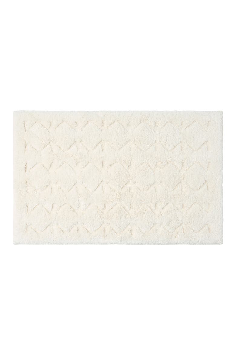 Diamond Shag Organic Cotton Bath Rug, Main, color, UNDYED