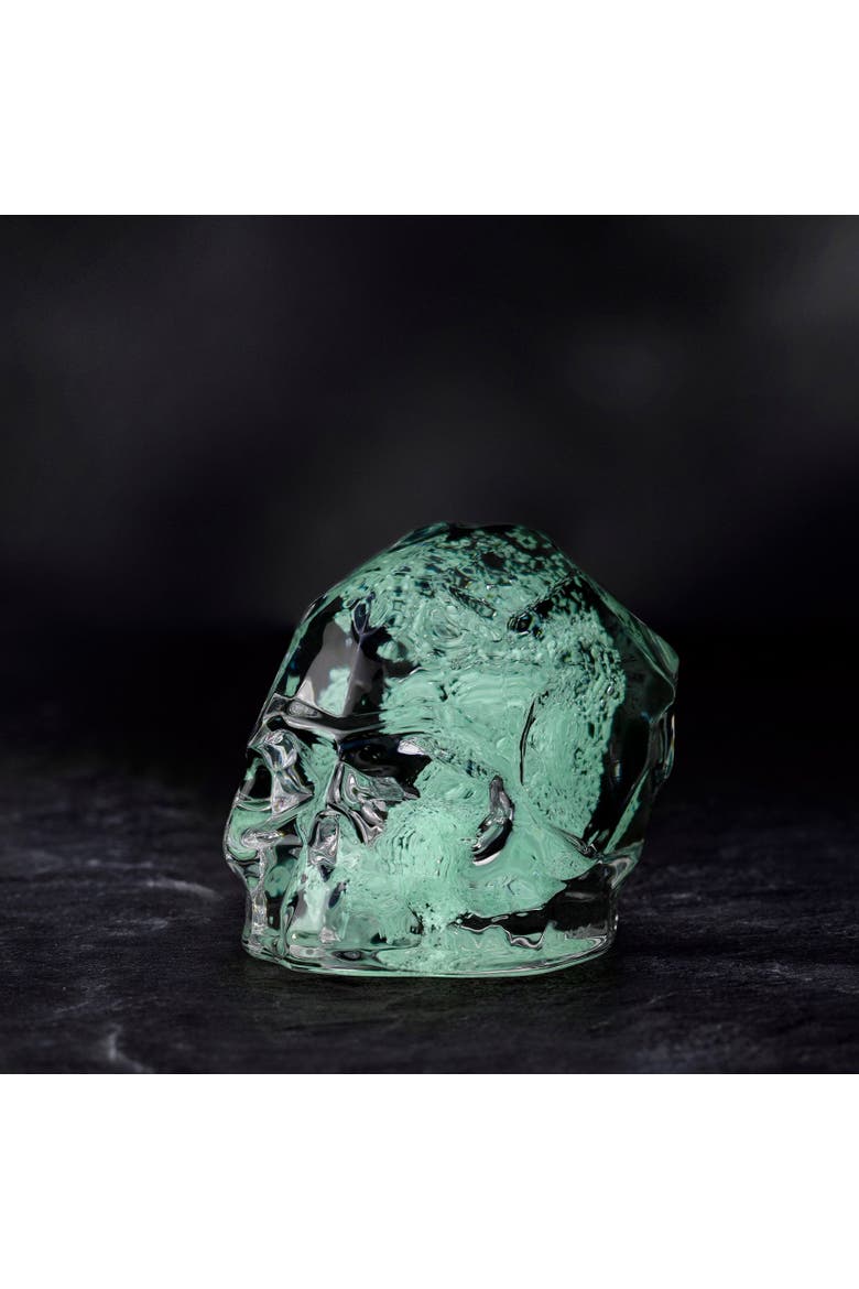Memento Mori Faceted Skull S, Alternate, color, Luminous Green