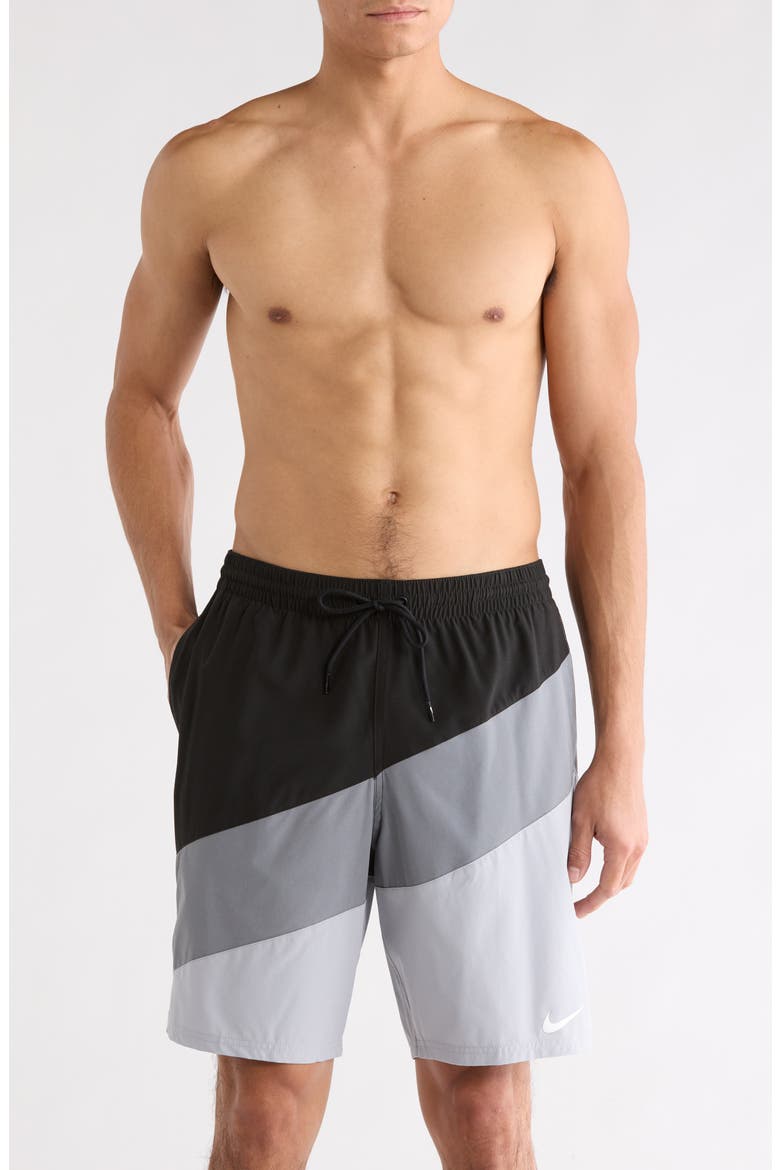 9-Inch Volley Swim Trunks, Main, color, COOL GREY