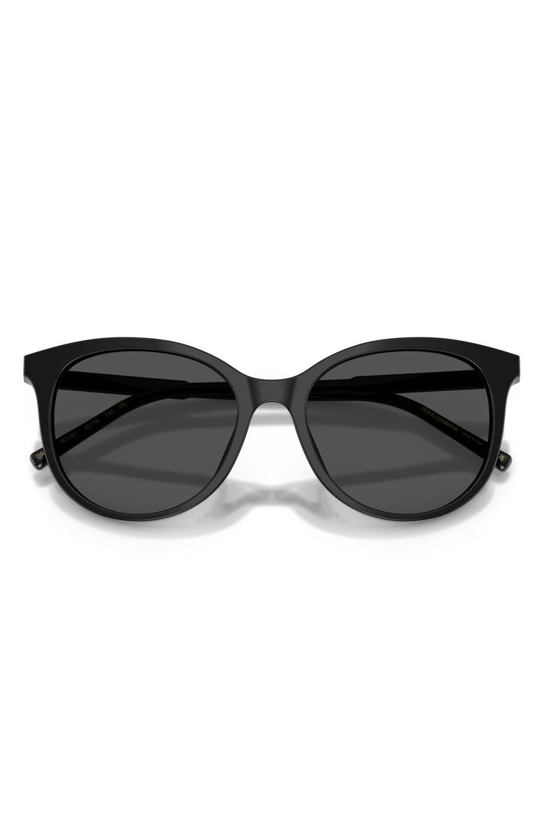Dolce&Gabbana 55mm Phantos Sunglasses, Alternate, color, Black / Dark Grey