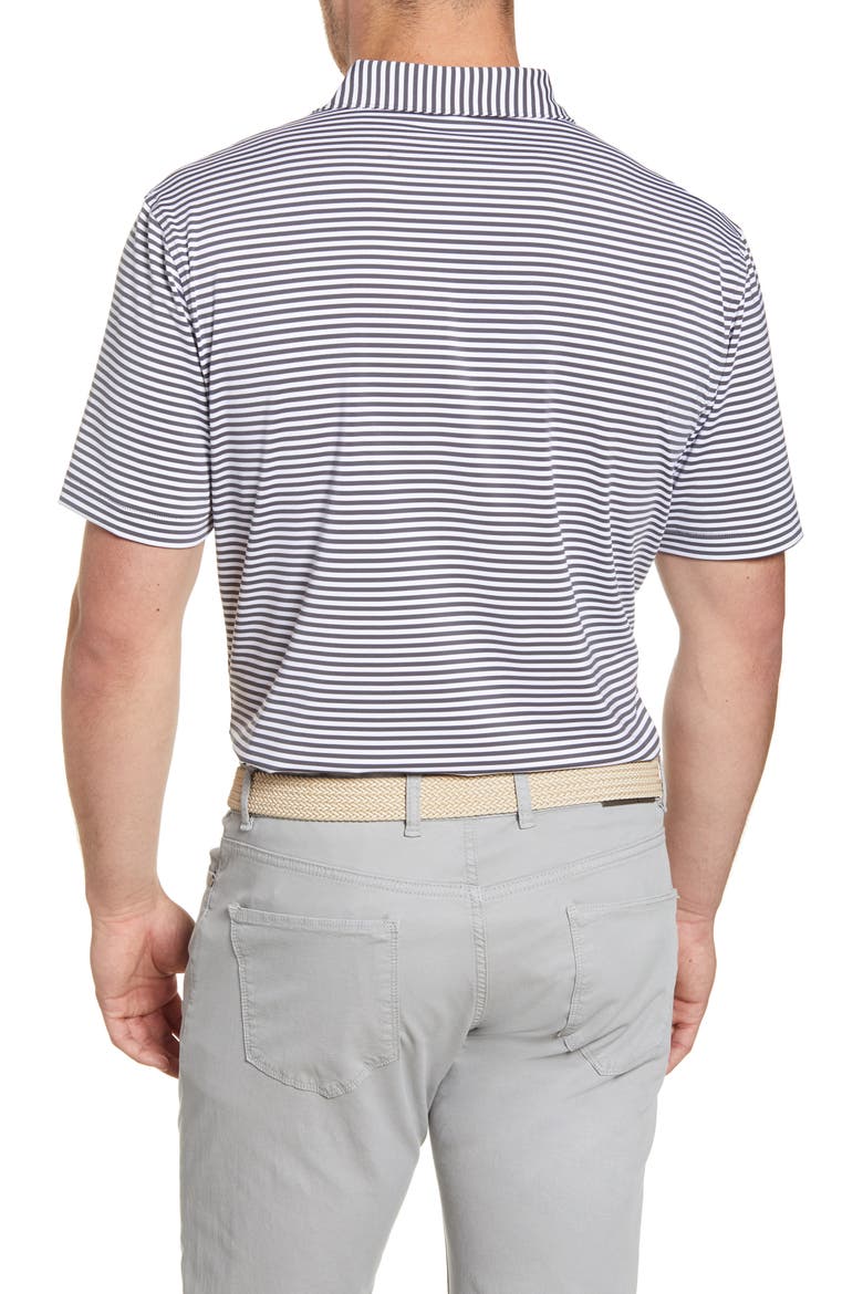 Stripe Stretch Jersey Performance Polo, Alternate, color, IRON/ WHITE