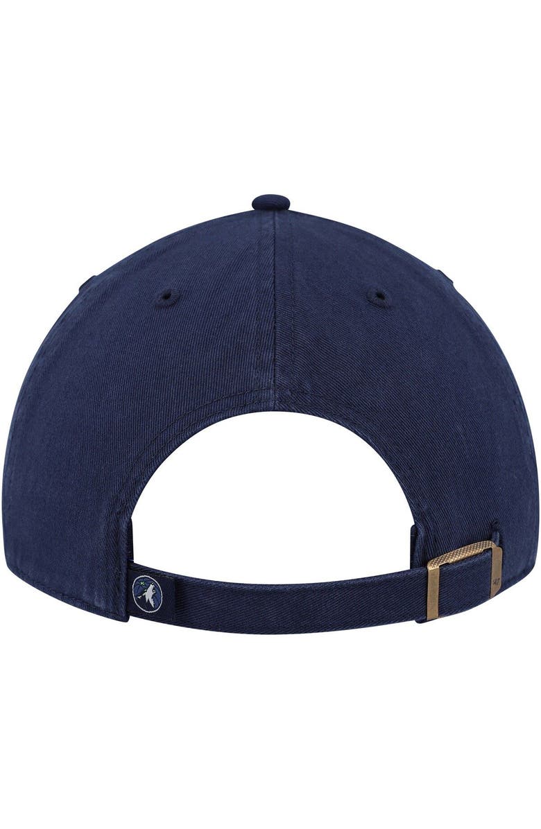 '47 Men's '47 Navy Minnesota Timberwolves Alternate Logo Clean Up Adjustable Hat, Alternate, color, Navy