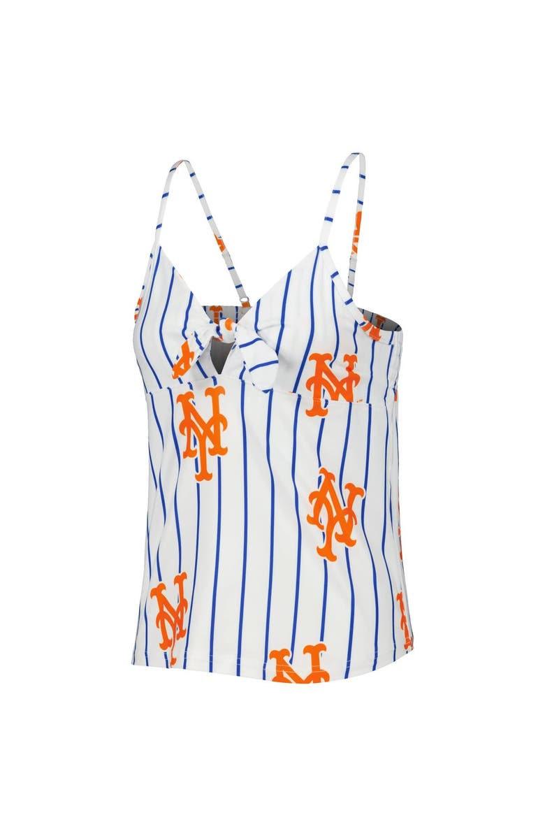 CONCEPTS SPORT Women's Concepts Sport White New York Mets Reel Allover Print Tank Top & Shorts Sleep Set, Alternate, color,