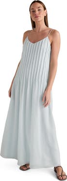 Haven Well Within Ramie Blend Pintuck Maxi Dress