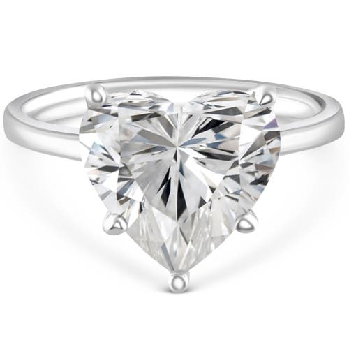 Bliss Diamond Certified 5.01ct Heart Shape Solitaire Diamond Engagement Ring 14k Gold In 14k White Gold
