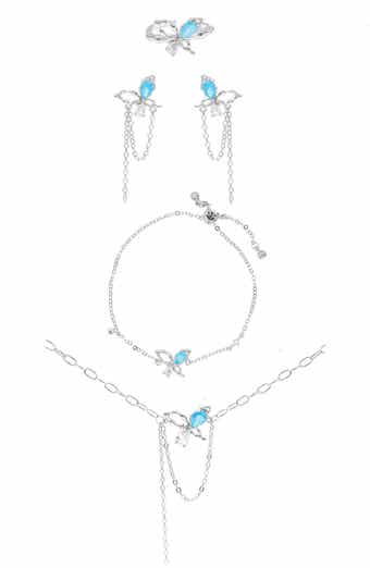 Flying Butterfly 4-Piece Jewelry Set