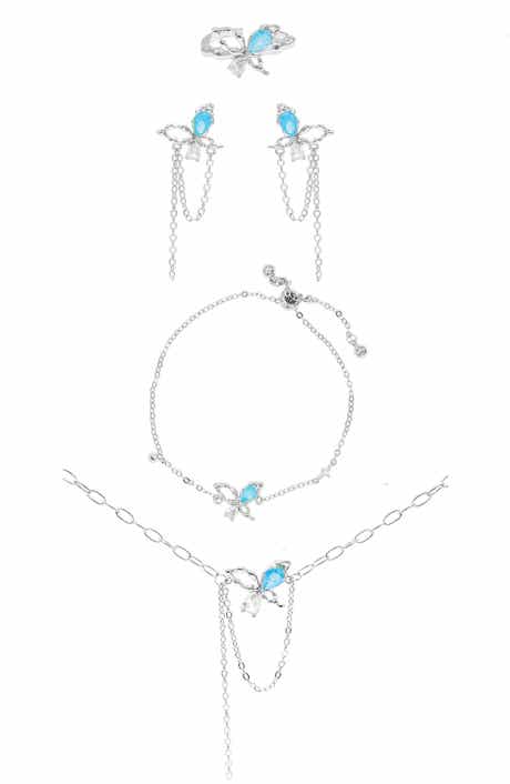 Flying Butterfly 4-Piece Jewelry Set