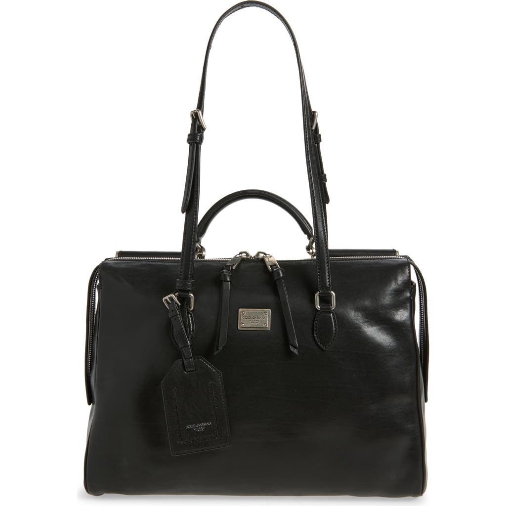 Dolce & Gabbana Dolce&gabbana Large Rumble Leather Satchel In Black
