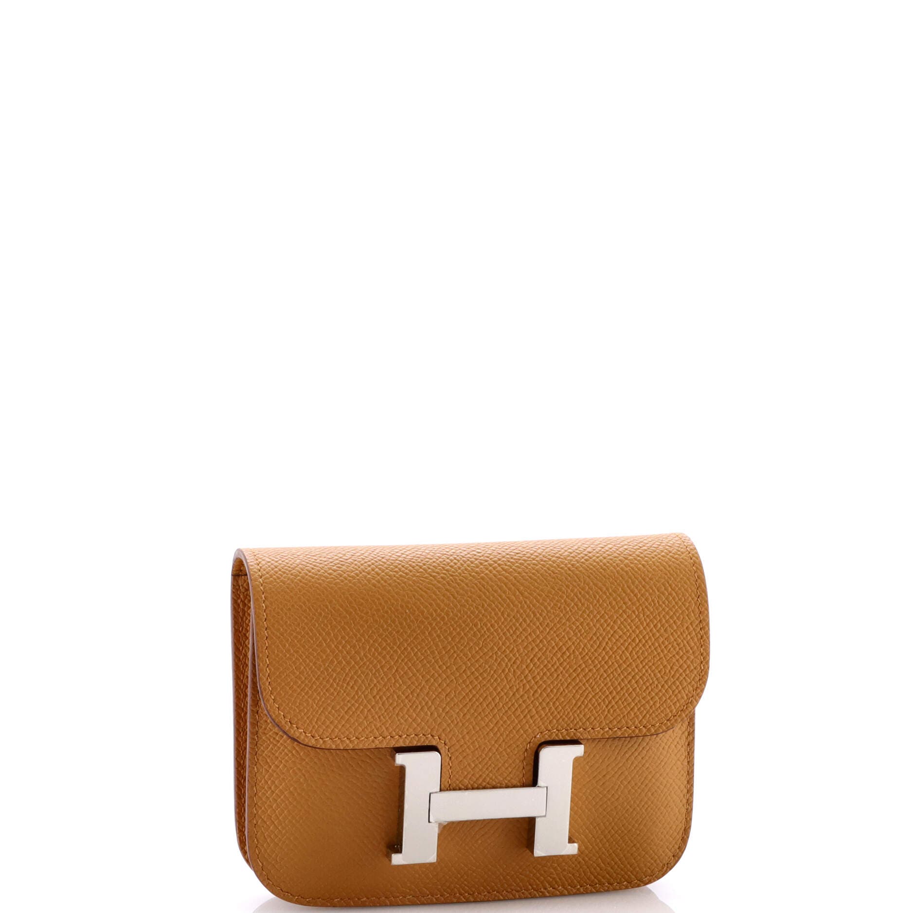 Pre-Owned Hermes Constance Slim Wallet Epsom, Alternate, color, Sesame