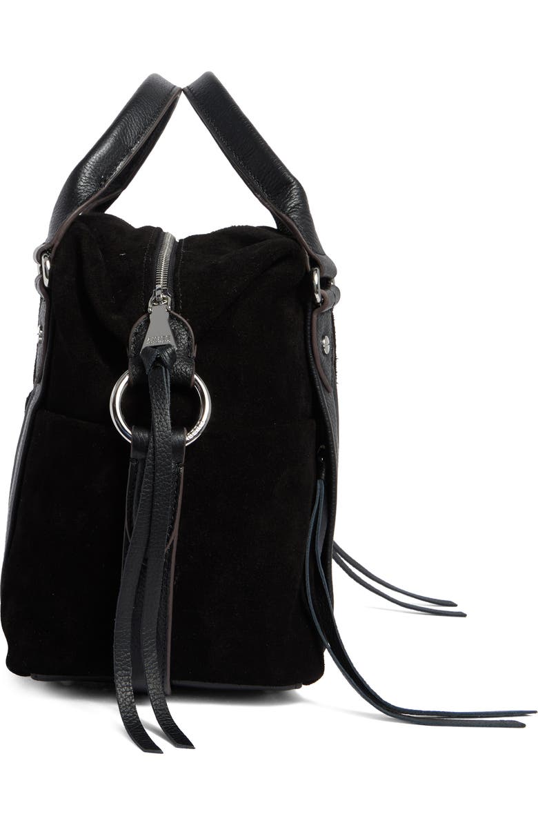 AIMEE Sierra Satchel Bag, Alternate, color, Black Suede