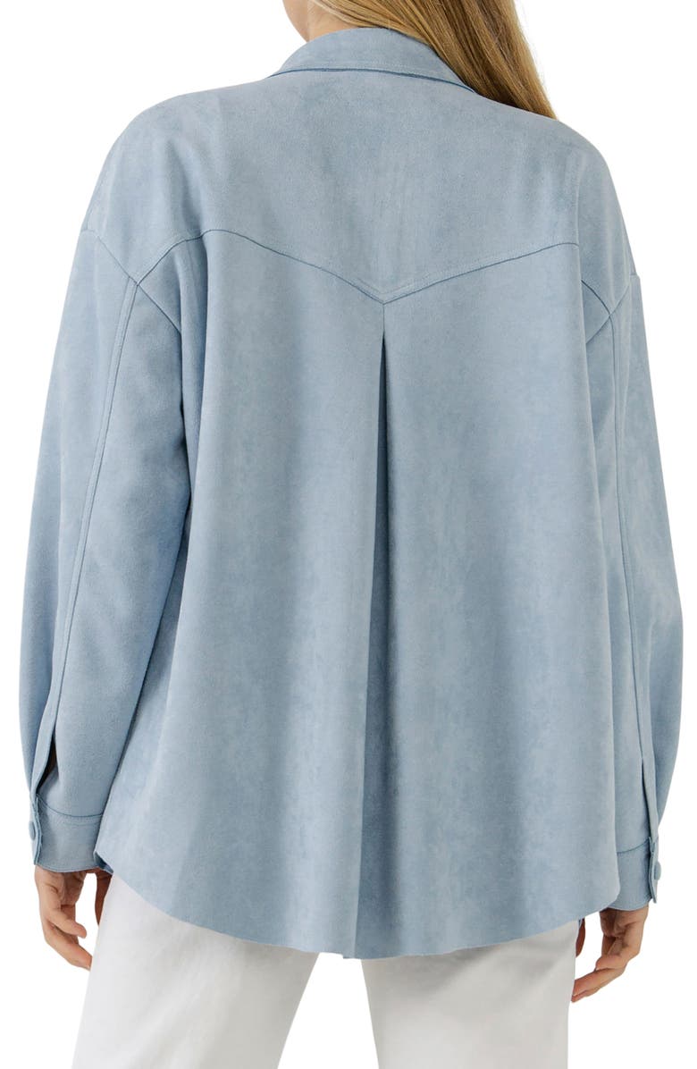Free the Roses Faux Suede Shacket, Alternate, color, Blue