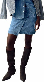 PER UNA BY M&S Stripe Denim Wrap Skirt