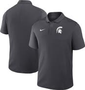 Nike Men's Nike Anthracite Michigan State Spartans Primetime Victory Primary Logo Performance Polo
