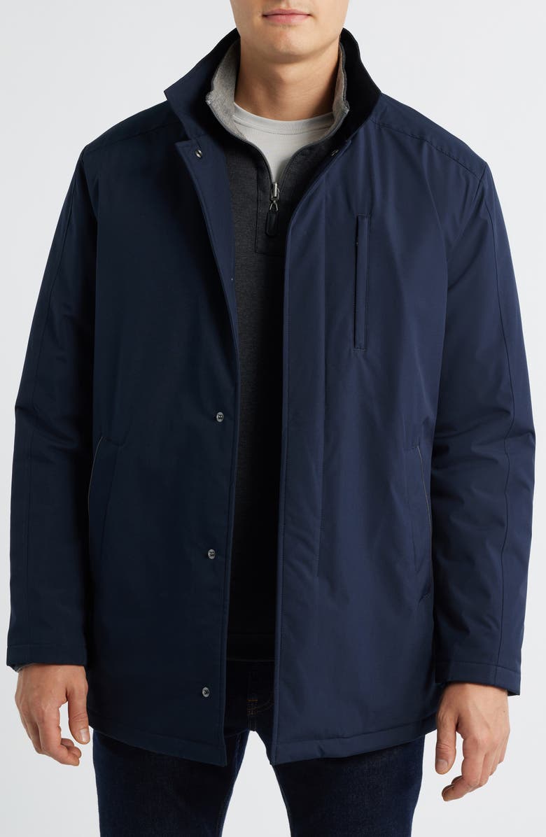 Johnston & Murphy Upton City Coat with Removable Bib, Alternate, color, Navy