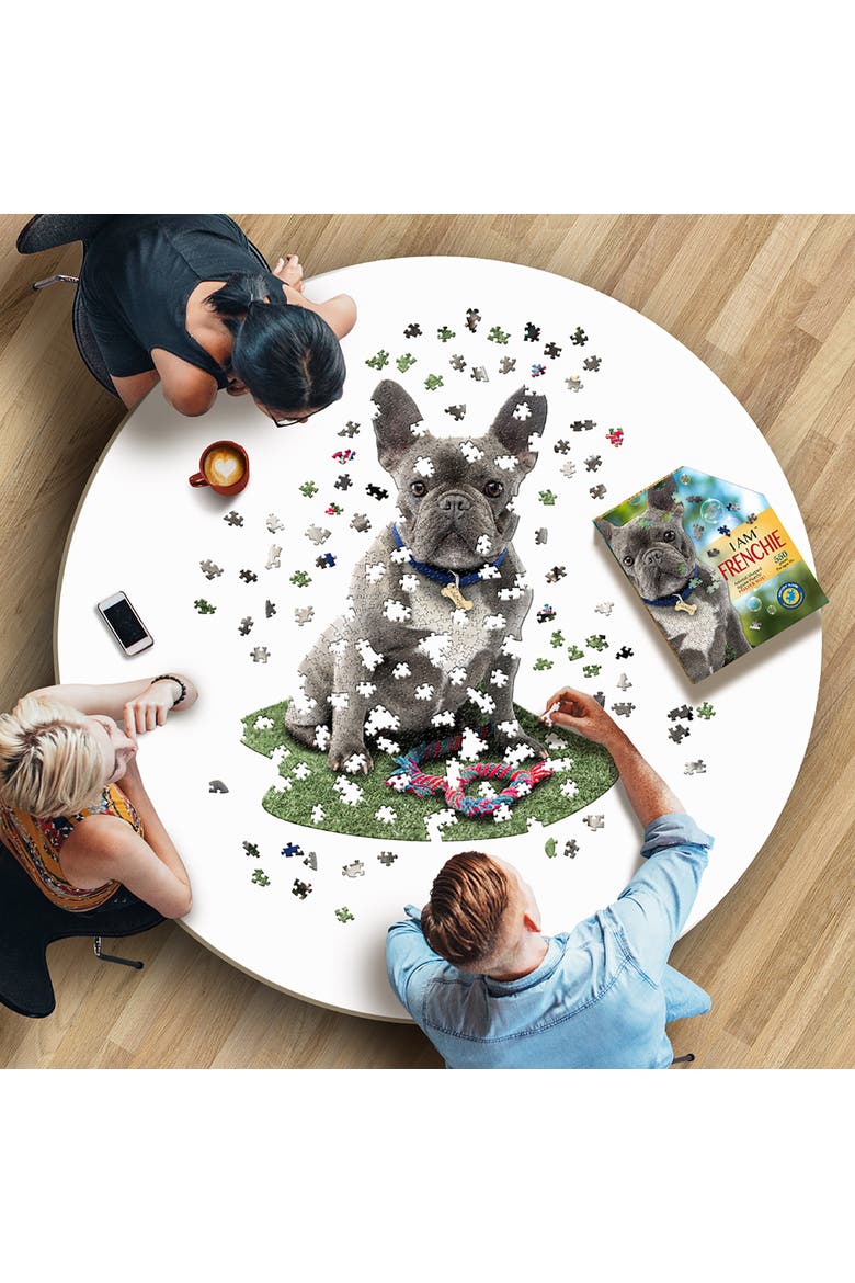 I Am Frenchie 550 Piece Puzzle Dog Shaped Animal Jigsaw, 25 X 30", Alternate, color, Multicolored