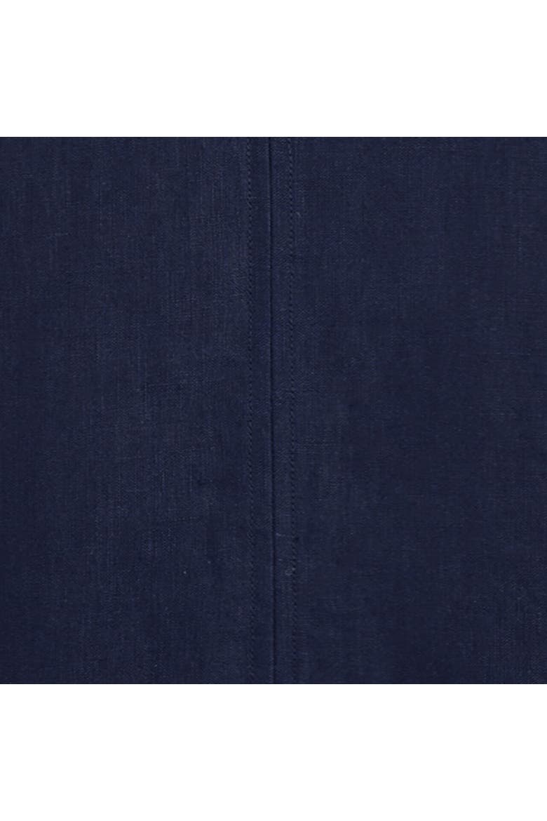 V-neck Open-back Linen Mini Dress, Alternate, color, NAVY