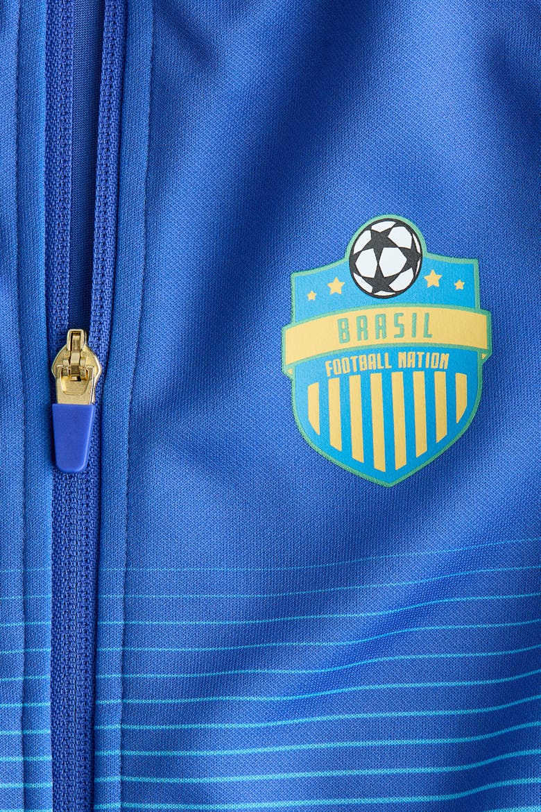 Football Jacket, Alternate, color, Bright blue/Brasil