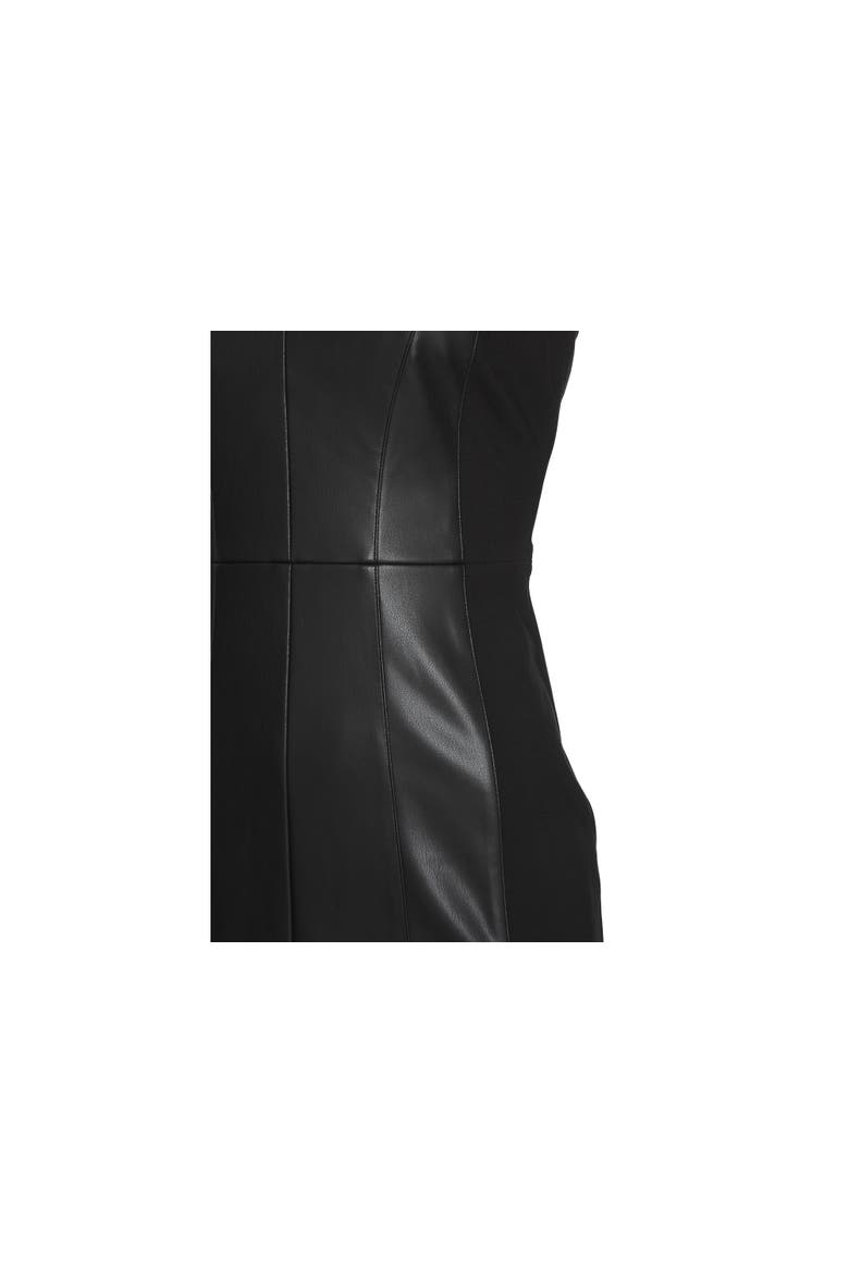 Women's Faux Leather Dress, Alternate, color, Black