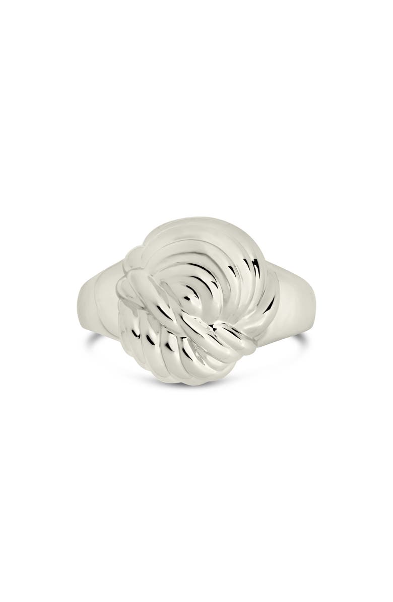 Sterling Forever Brioche Twist Ring, Alternate, color, Silver