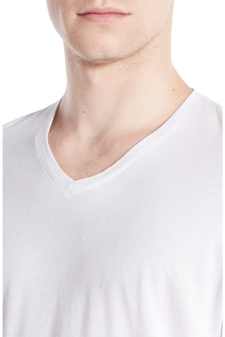 Pima Cotton Slim Fit V-Neck T-Shirt, Alternate, color, OPTIC WHITE