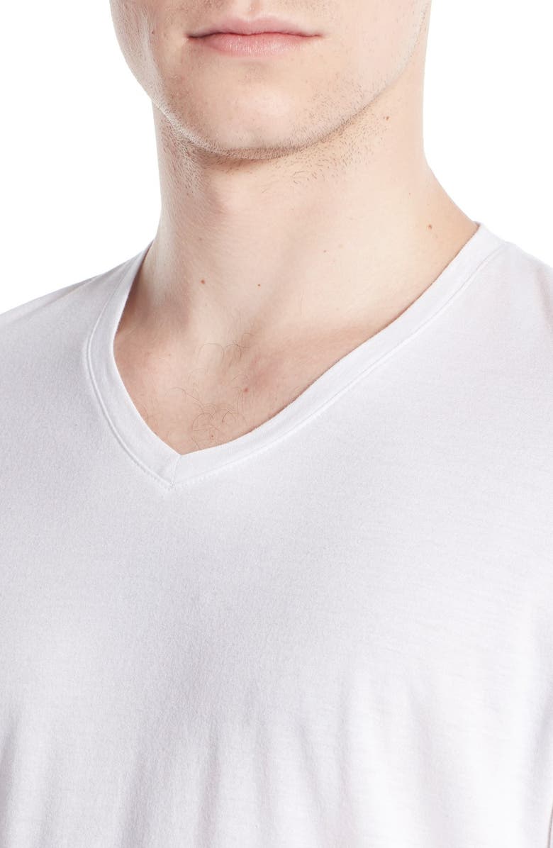 Vince Pima Cotton Slim Fit V-Neck T-Shirt, Alternate, color, Optic White
