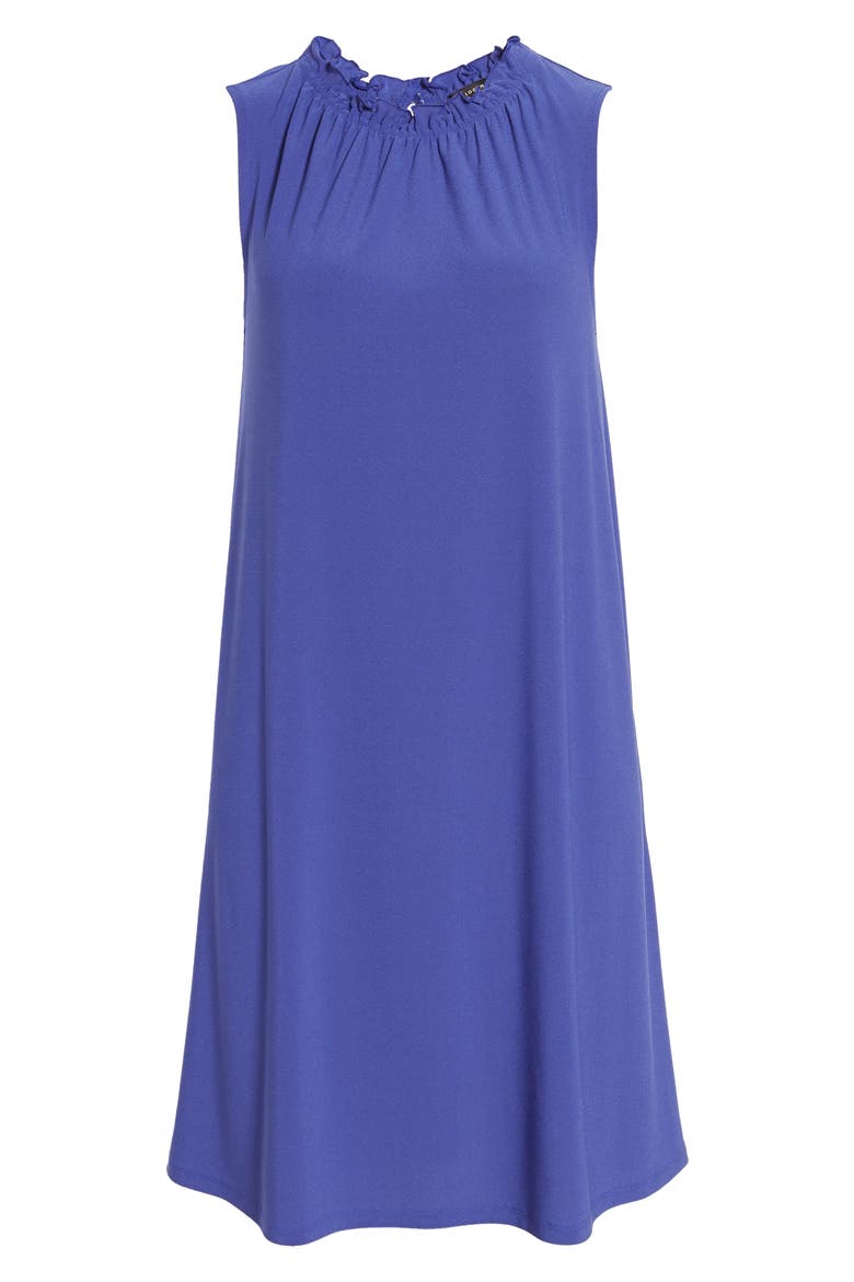 Gathered Neck Knit Dress, Alternate, color, BLUE CLEMATIS
