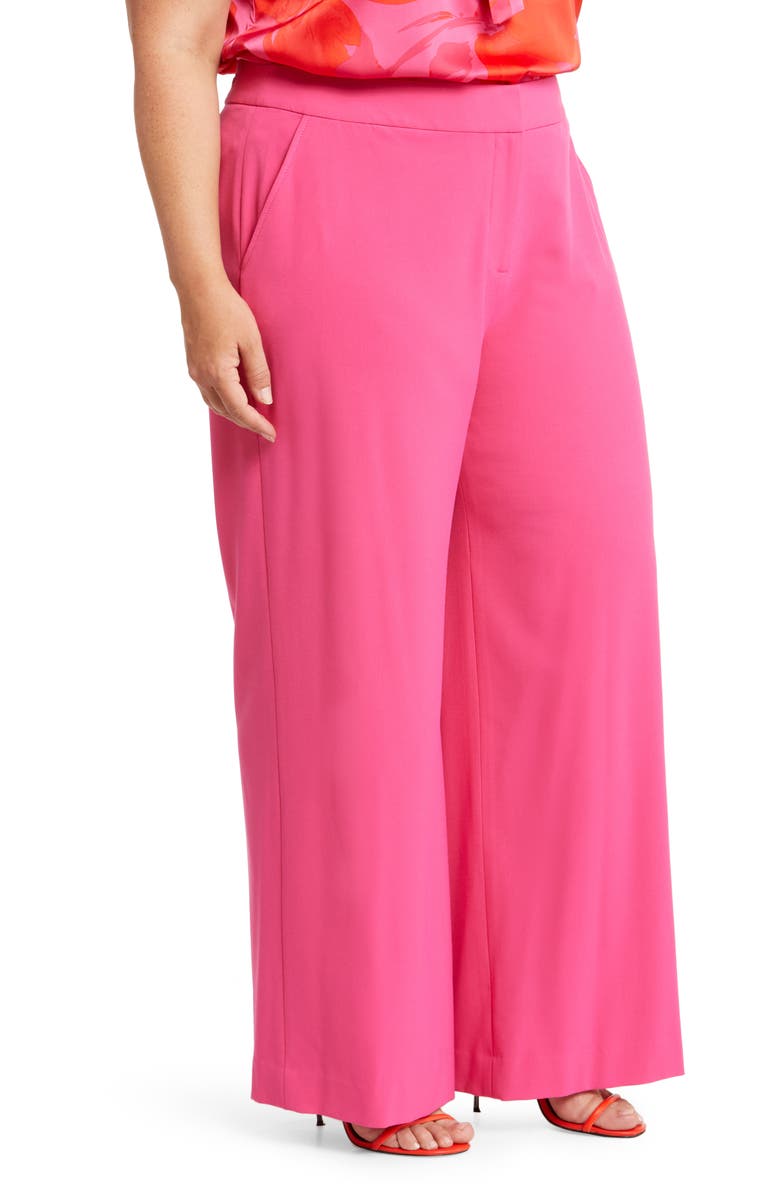 Tahari ASL High Waist Wide Leg Pants, Alternate, color,