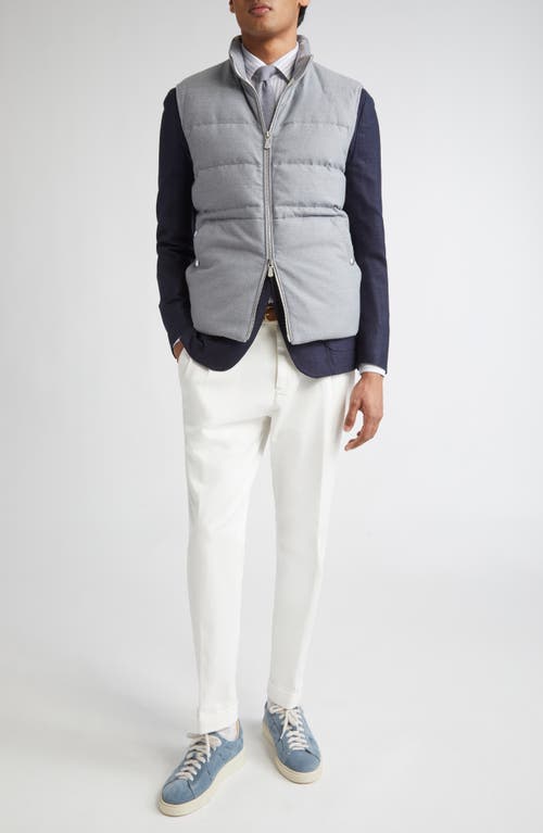 Eleventy Wool Down Vest In Gray