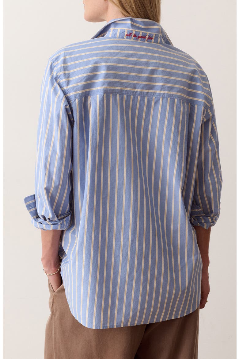 Jane Relaxed Striped Shirt, Alternate, color, BLUE STRIPE