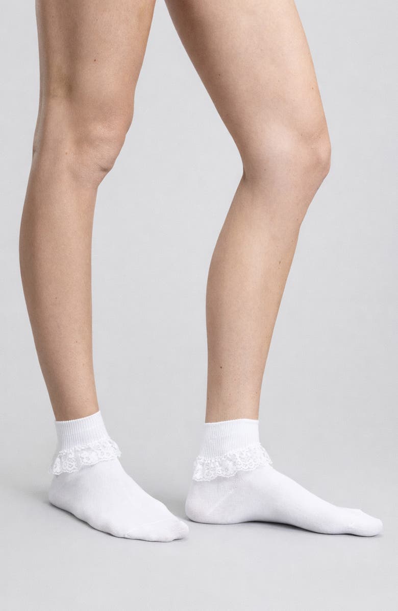 K Bell Socks Assorted 2-Pack Lace Trim Quarter Socks, Alternate, color, Asst