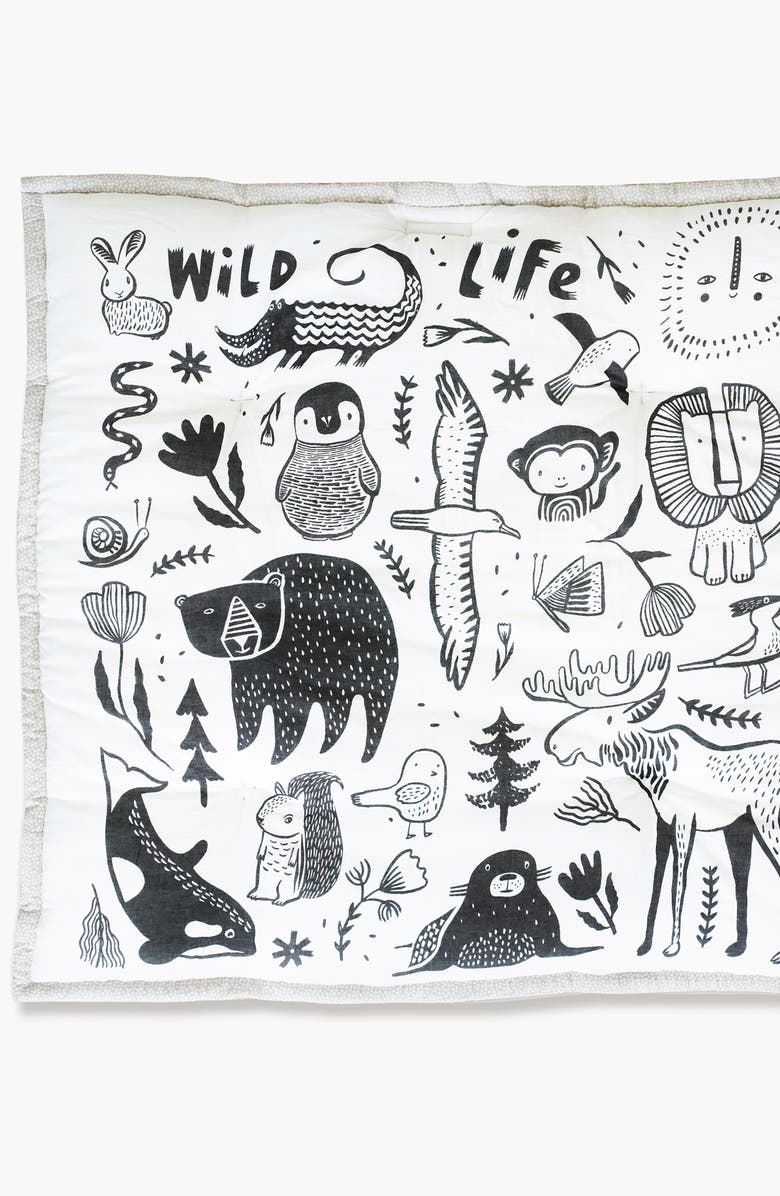 Wee Gallery Wildlife Reversible Playmat, Main, color, 