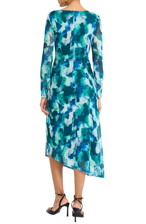 Maggy London Asymmetric Long Sleeve Dress