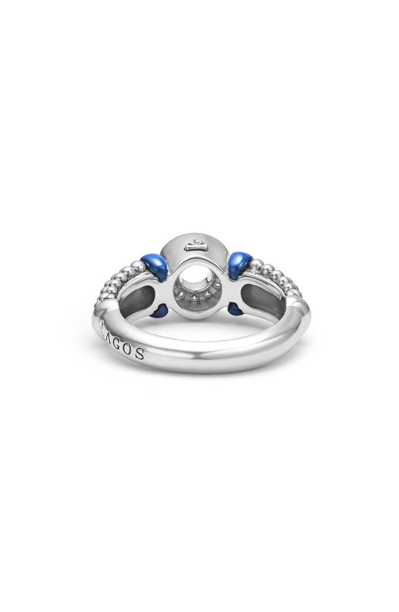 LAGOS Blue Caviar Ceramic Diamond Ring, Alternate, color, Marine