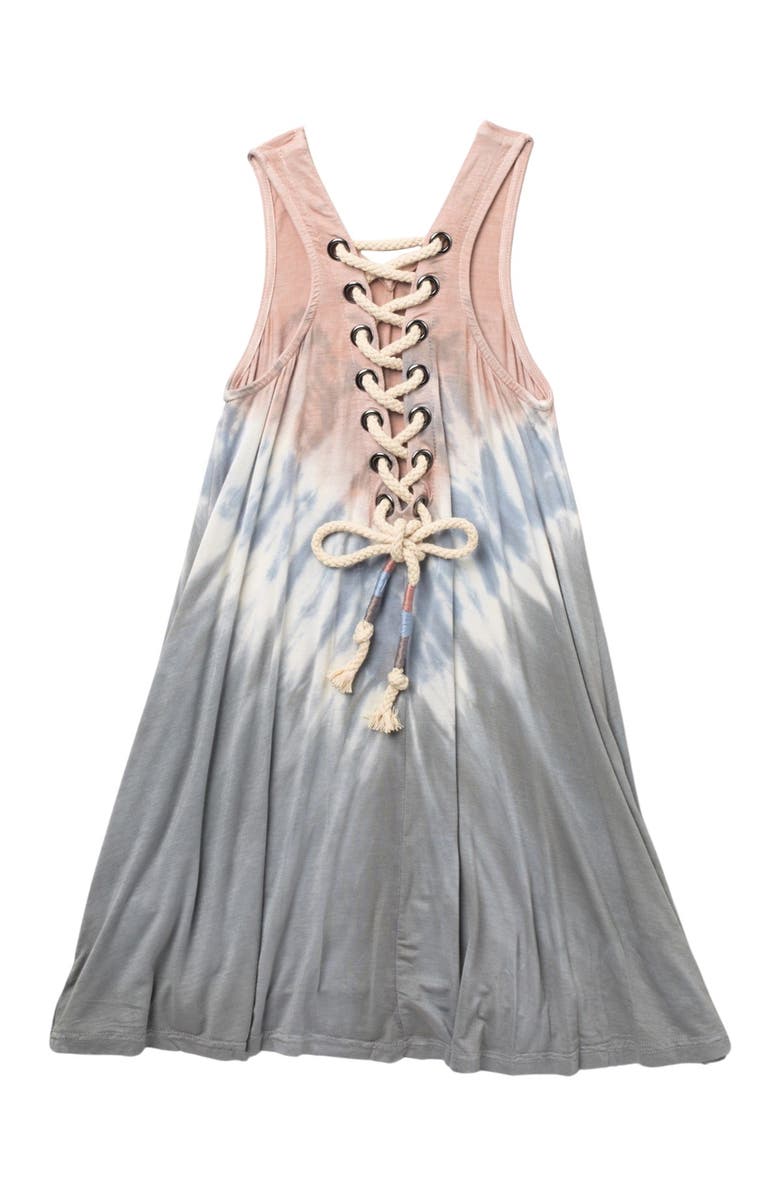 Vintage Havana Combo Lace-Up Dress, Alternate, color, 