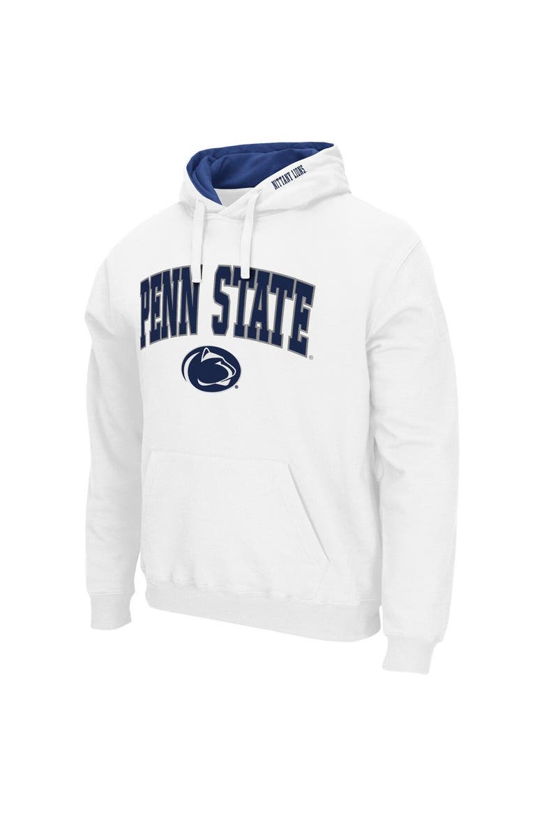 Men's Colosseum White Penn State Nittany Lions Arch & Logo 3.0 Pullover Hoodie, Alternate, color, White