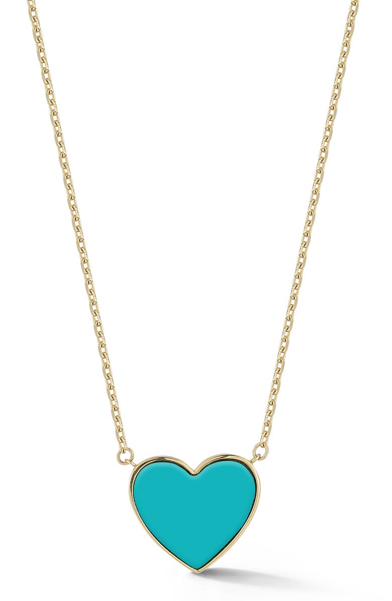 Ember Fine Jewelry 14K Gold Heart Pendant Necklace, Main, color, 