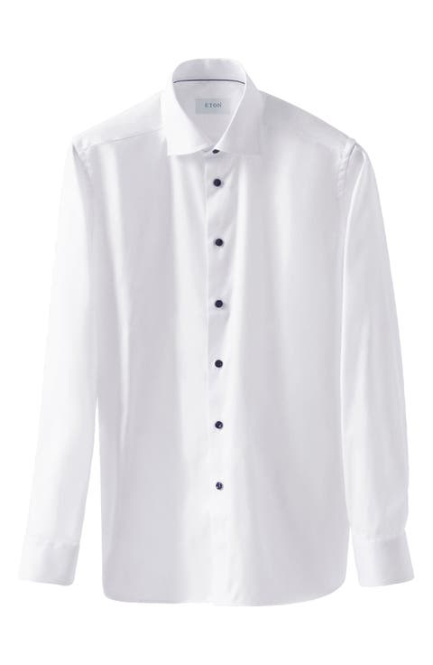 Slim Fit Cotton Twill Dress Shirt