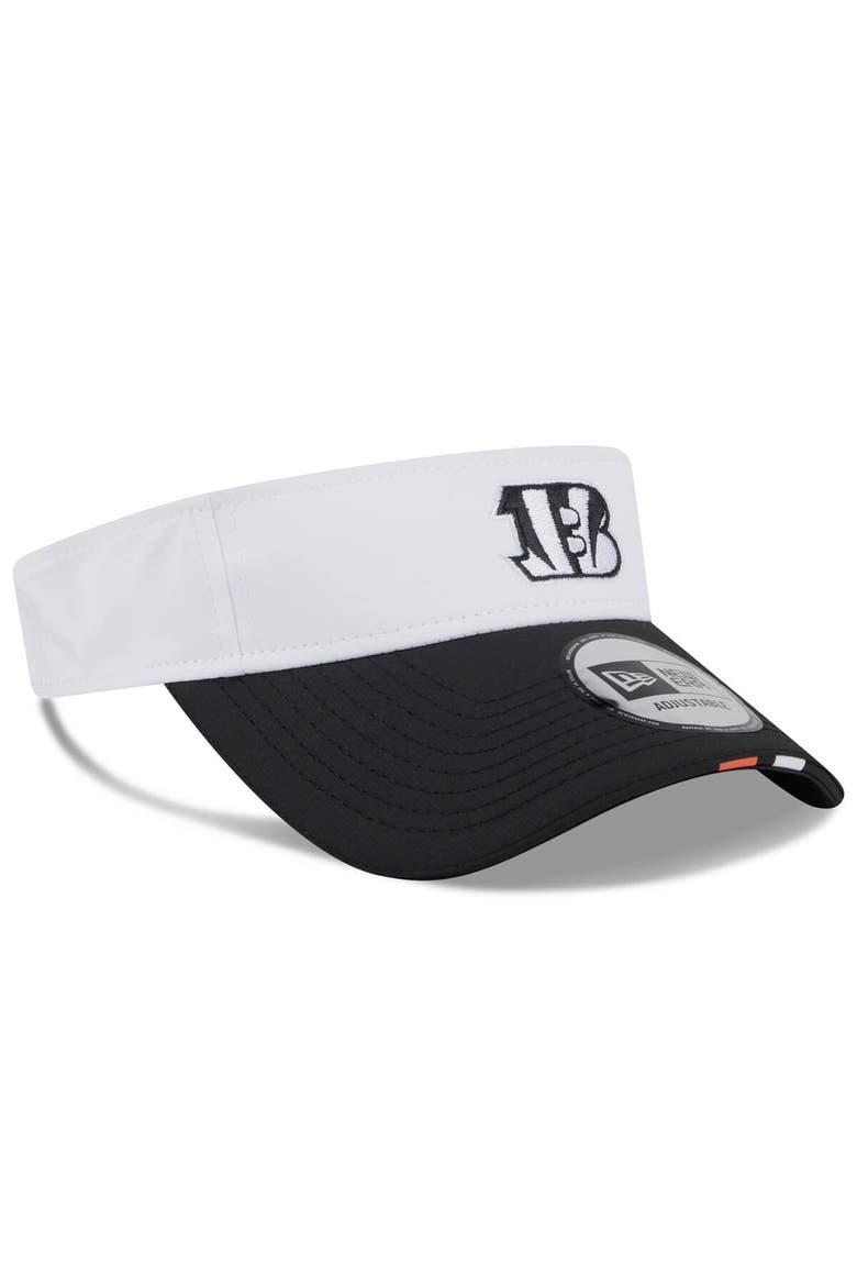 Men's New Era  White/Black Cincinnati Bengals 2025 NFL Training Camp Adjustable Visor, Alternate, color, White