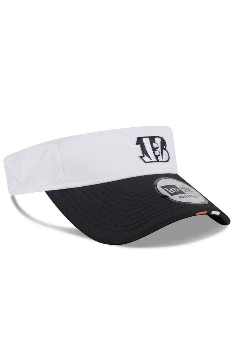 New Era Men's New Era White/Black Cincinnati Bengals 2025 NFL Training Camp Adjustable Visor, Alternate, color, White