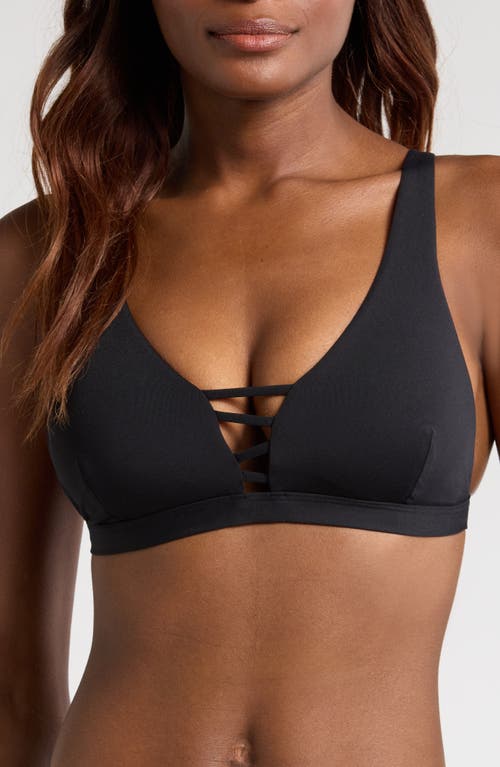 Sea Level X India Hicks Lattice Bikini Top In Black