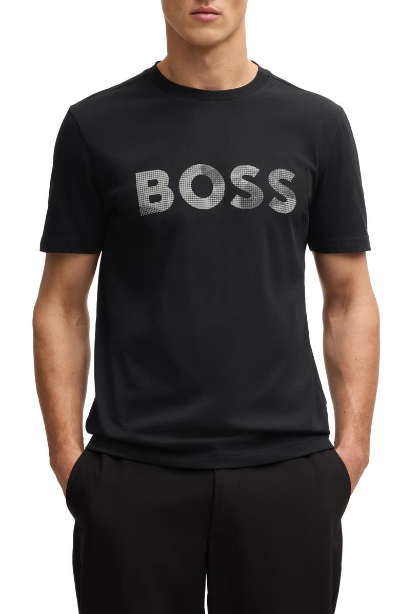 BOSS Glamping Logo Graphic T-Shirt, Main, color, Black