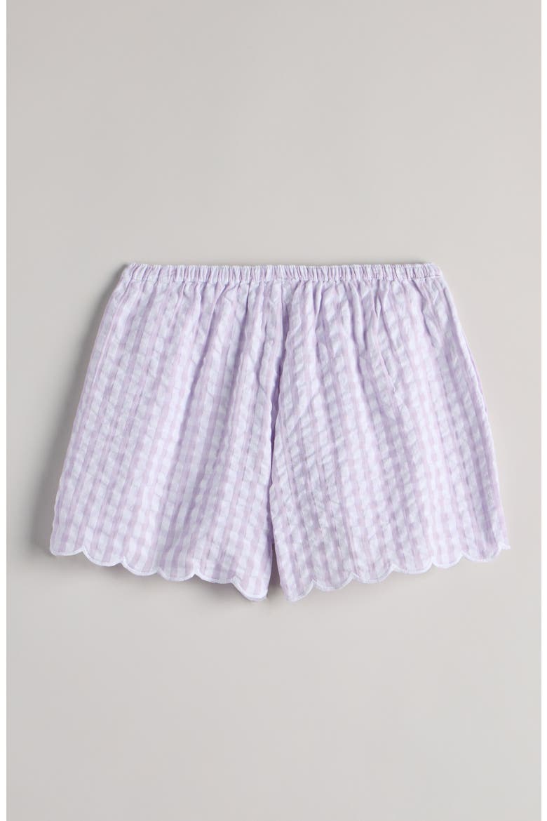 Kids' Gingham Seersucker Shorts, Alternate, color, PURPLE SECRET MAE GINGHAM
