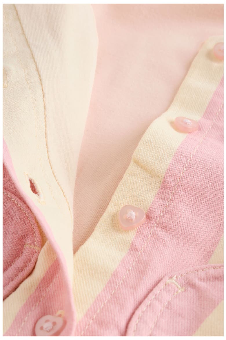 Kids' Stripe Overalls & Bodysuit Set, Alternate, color, PINK