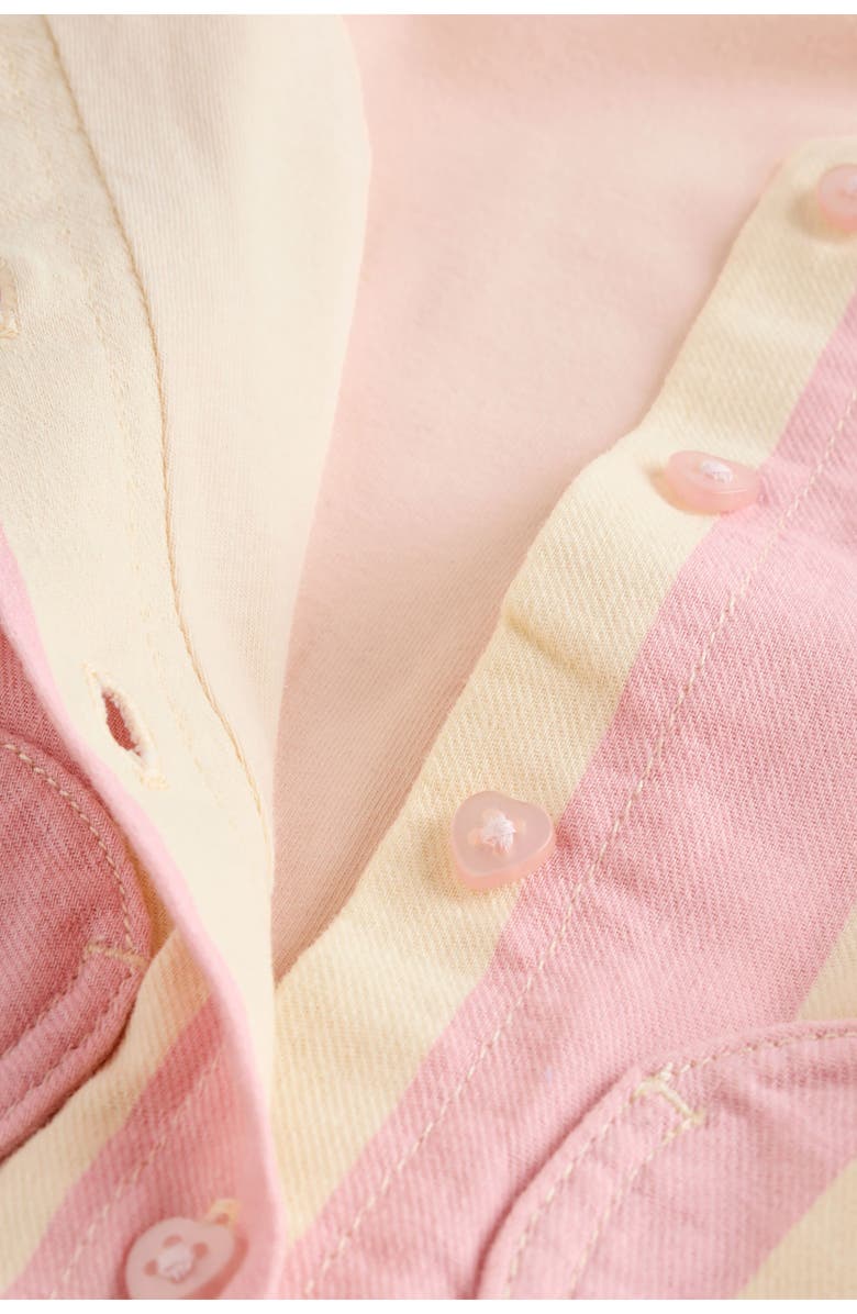 NEXT Kids' Stripe Overalls & Bodysuit Set, Alternate, color, Pink