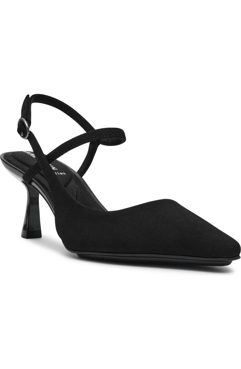 Anne Klein Cosmo Ankle Strap Pump, Main, color, Black Stretch