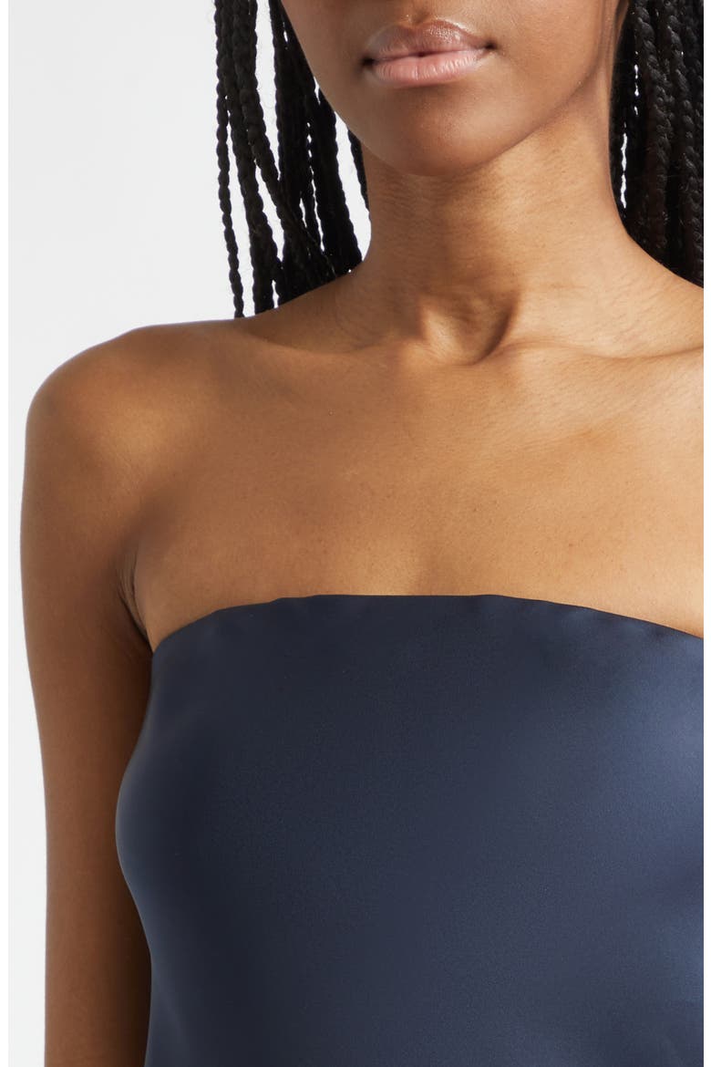 Ruben Strapless Satin Bodysuit, Alternate, color, NAVY
