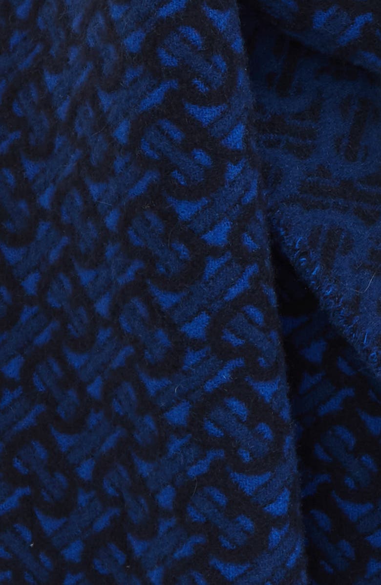 Burberry TB Monogram Jacquard Cashmere Scarf, Alternate, color, 