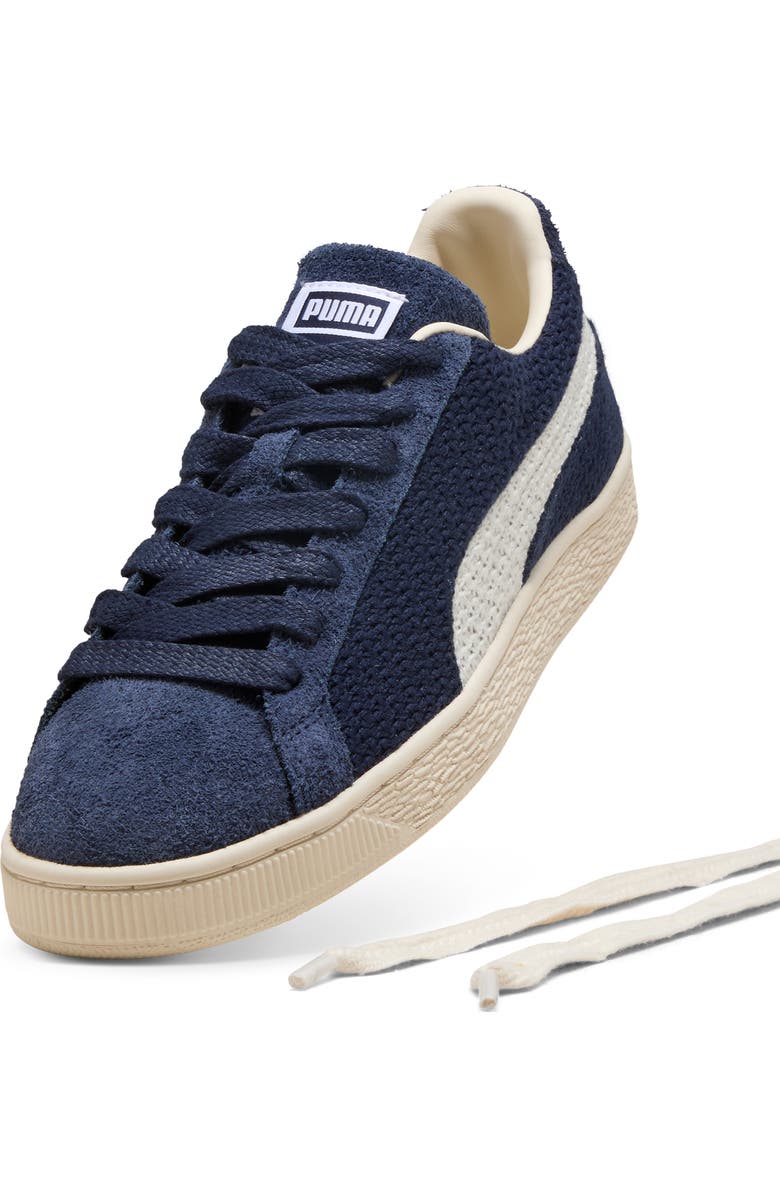 PUMA Suede Crochet Sneaker, Alternate, color, Puma Navy/ Puma White
